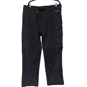 BC Clothing Men's Convertible Navy Blue Pant Size  XLX32 Cargo Belted.
